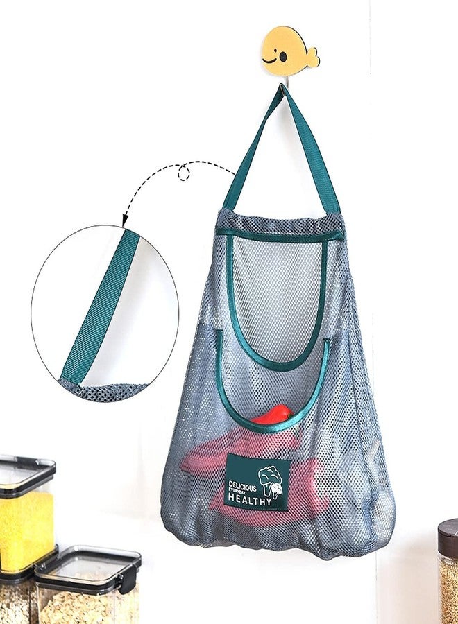 PIHARVA Reusable Mesh Storage Bag 30x40 cm – Double Layer Fridge Organizer Pouch for Fruits, Vegetables, Travel, Accessories – Eco-Friendly Kitchen Net Sack with Drawstring - Image 2