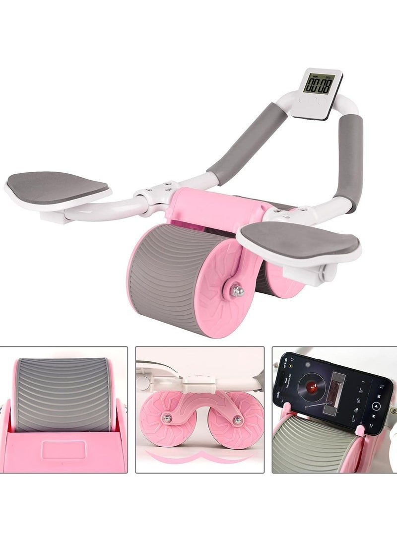 Gonice Automatic Rebound Abdominal Wheel with Elbow Support,Ab Roller Workout Equipment for Men Women Ab Roller Wheel with Counter and Knee Pad  - Image 4