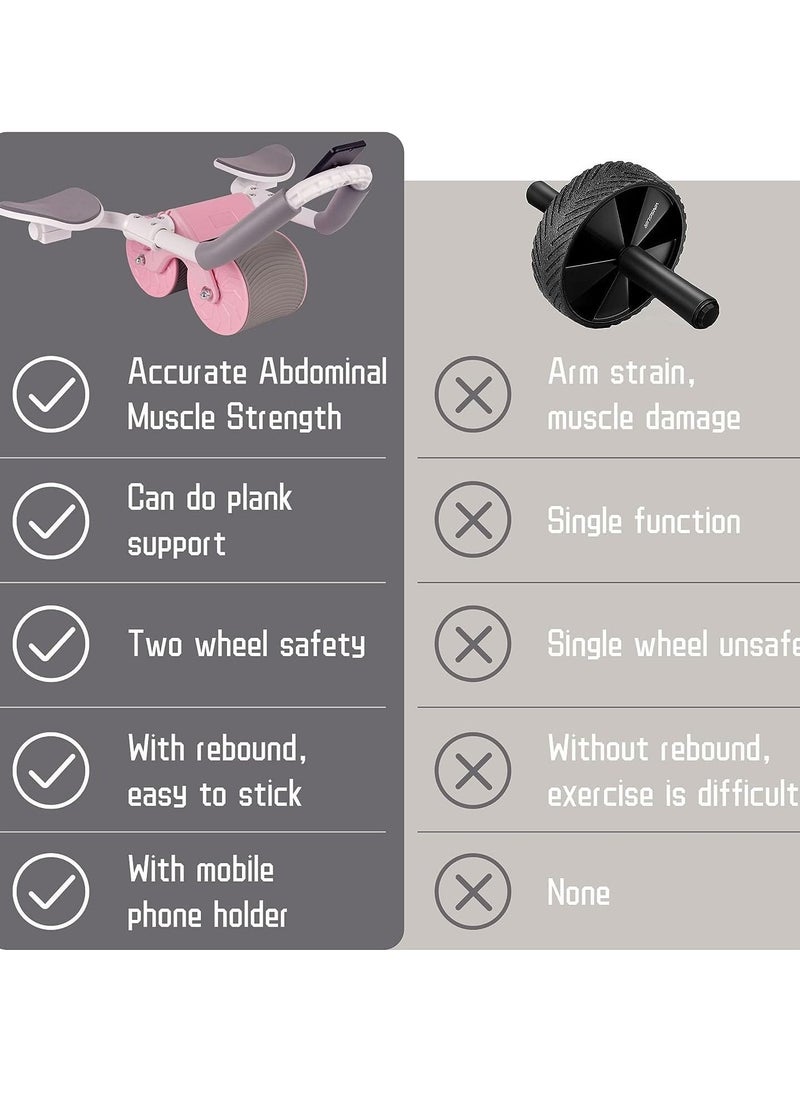 Gonice Automatic Rebound Abdominal Wheel with Elbow Support,Ab Roller Workout Equipment for Men Women Ab Roller Wheel with Counter and Knee Pad  - Image 5
