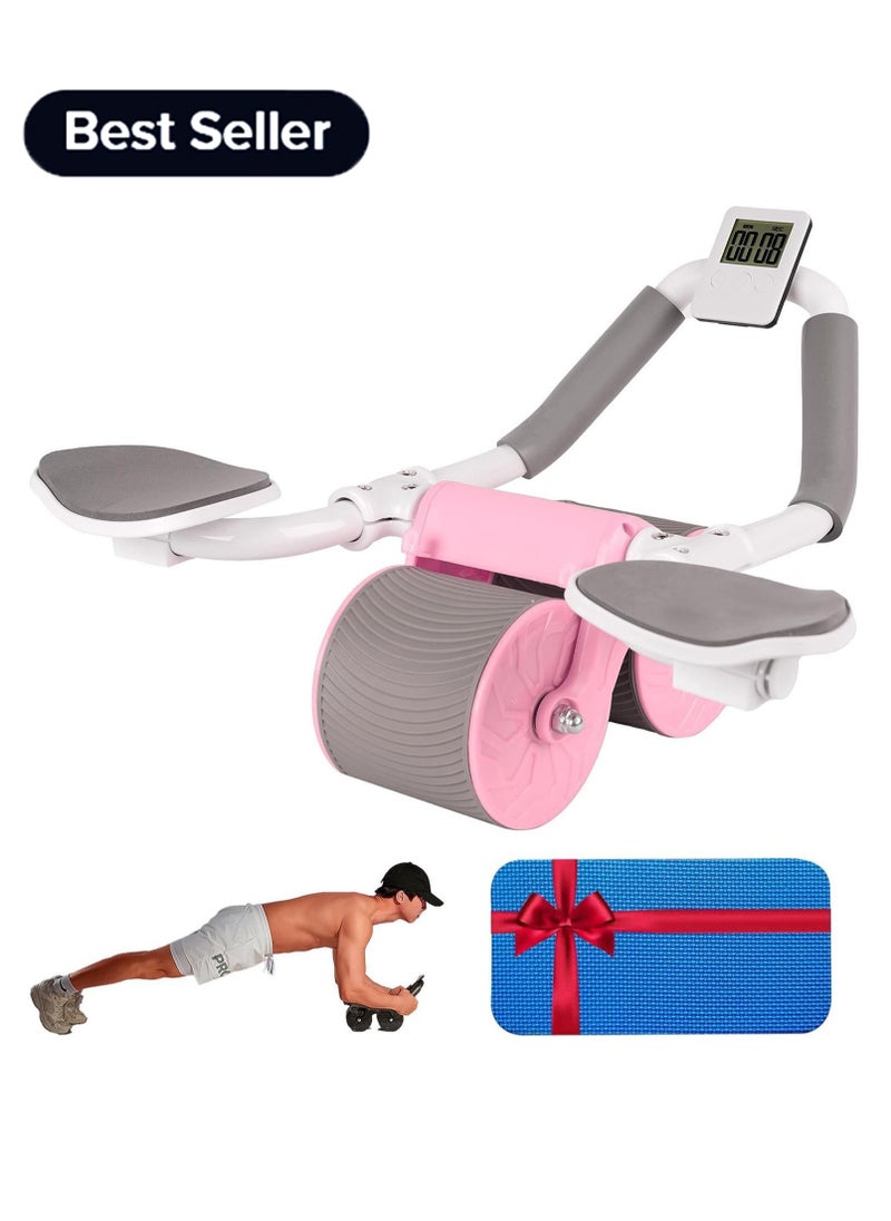 Gonice Automatic Rebound Abdominal Wheel with Elbow Support,Ab Roller Workout Equipment for Men Women Ab Roller Wheel with Counter and Knee Pad  - Image 1