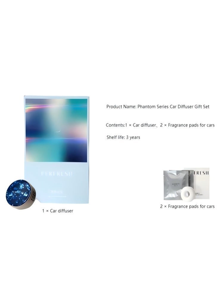 PERFRESH Car Air Freshener Kit,Magnetic vent clip design, long-lasting light fragrance, effectively neutralizes odors. 4 exclusive scents available，Includes: 1diffuser,2 fragrance pads(Ocean Memory) - Image 4