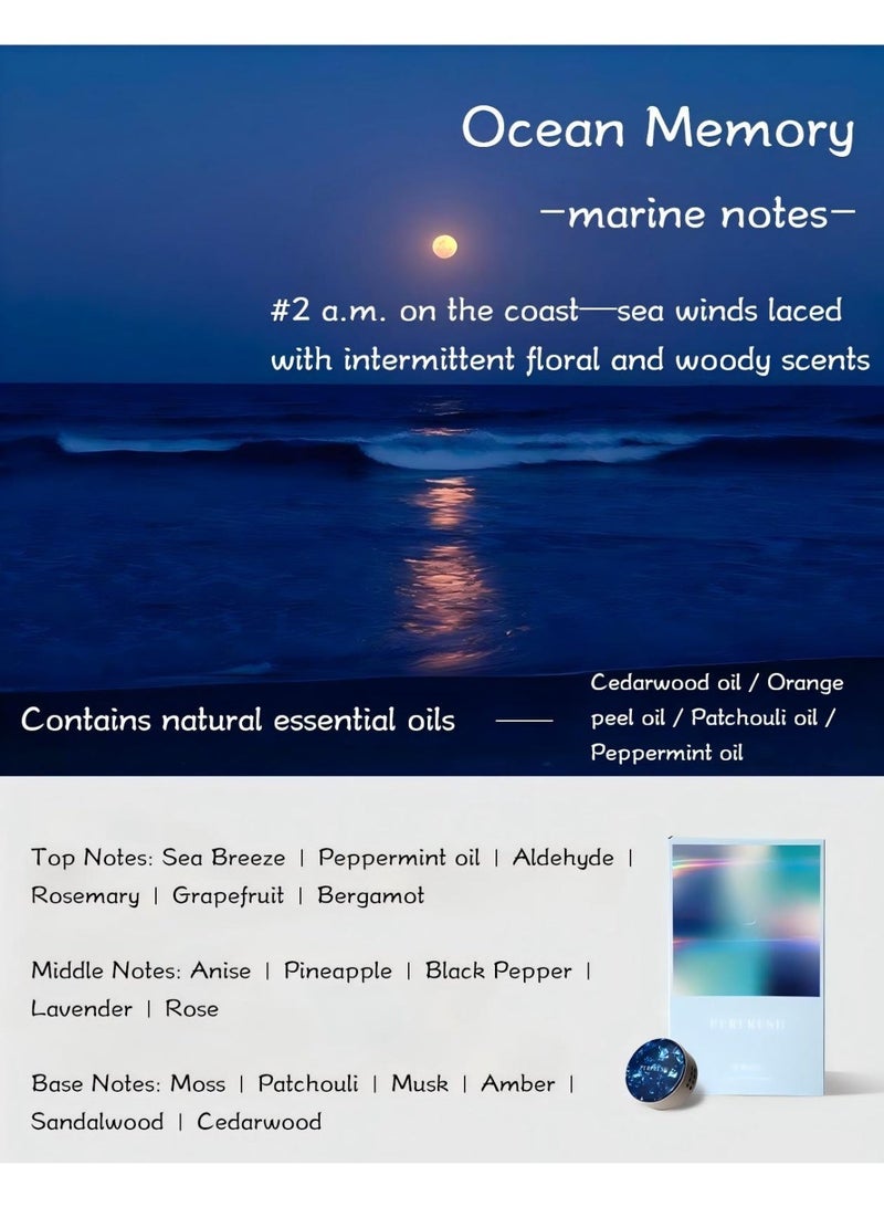 PERFRESH Car Air Freshener Kit,Magnetic vent clip design, long-lasting light fragrance, effectively neutralizes odors. 4 exclusive scents available，Includes: 1diffuser,2 fragrance pads(Ocean Memory) - Image 3