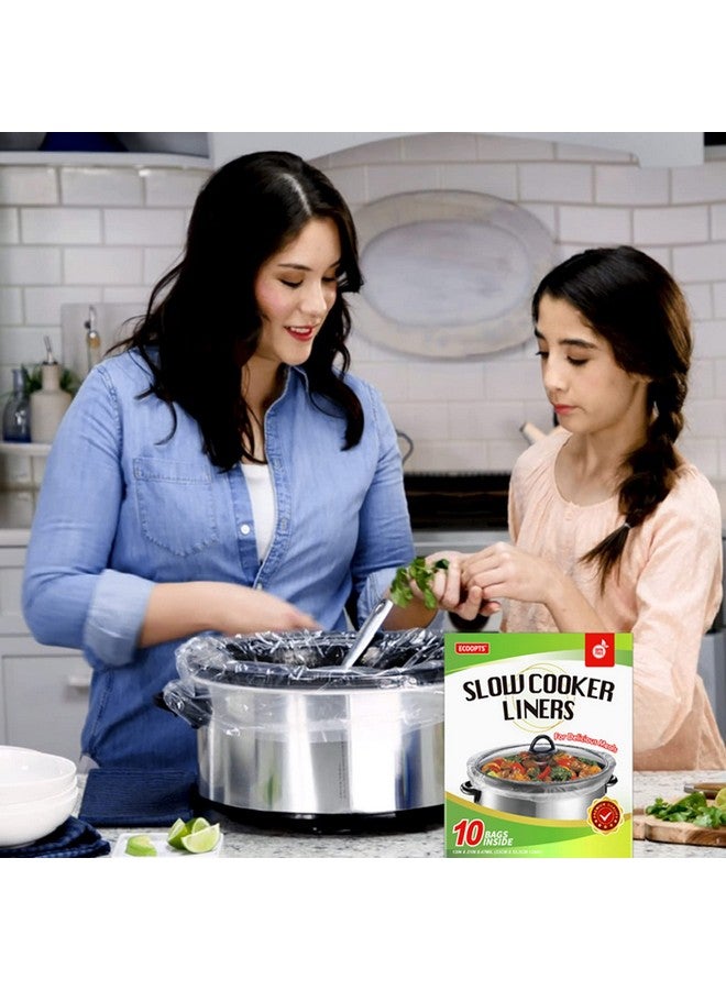ECOOPTS ECOOPTS Slow Cooker Liners Disposable Cooking Bags Small Size Pot Liners Fit 1QT to 3QT Suitable for Oval & Round Pot (10)  - Image 3