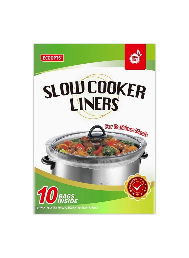 ECOOPTS ECOOPTS Slow Cooker Liners Disposable Cooking Bags Small Size Pot Liners Fit 1QT to 3QT Suitable for Oval & Round Pot (10)  - Image 1