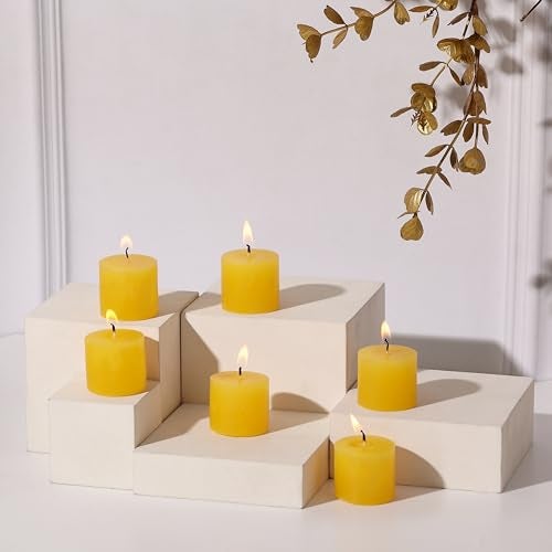 PROSPERRO LUMO by Parkash Candles Fragrance Votive Candle Set || Smokeless Scented || Aroma || Candles for Decoration || Wedding Decoration || Burns Upto 8 Hours | Pack of 6 | (Lemon Grass) - Image 1