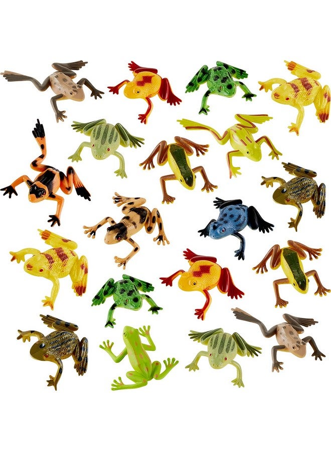 Civaner Plastic Frogs Toy Mini Vinyl Realistic Frog Toy Decorations Frogs Fun Rain Forest Character Toys Realistic Frog Figures Lifelike Toy For Crafting Party Supplies Home Decor Game(24 Pieces) - Image 1