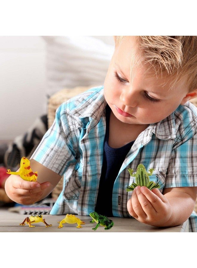 Civaner Plastic Frogs Toy Mini Vinyl Realistic Frog Toy Decorations Frogs Fun Rain Forest Character Toys Realistic Frog Figures Lifelike Toy For Crafting Party Supplies Home Decor Game(24 Pieces) - Image 4