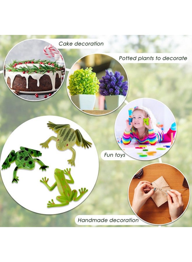 Civaner Plastic Frogs Toy Mini Vinyl Realistic Frog Toy Decorations Frogs Fun Rain Forest Character Toys Realistic Frog Figures Lifelike Toy For Crafting Party Supplies Home Decor Game(24 Pieces) - Image 5