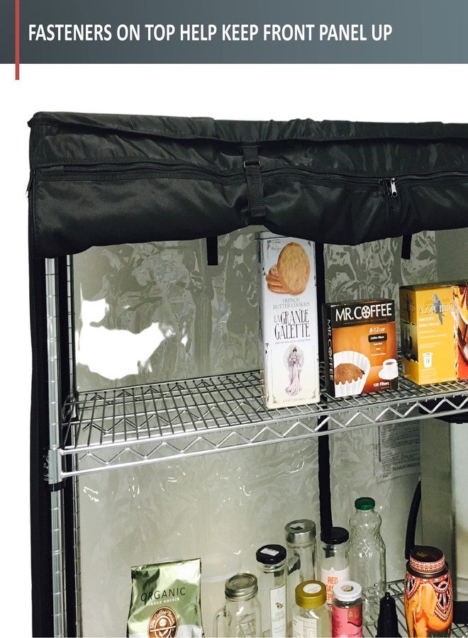 Formosa Covers Storage Shelving Unit Cover in Black Color (Multiple Sizes) (48" Wx24 Dx72 H) - Image 4
