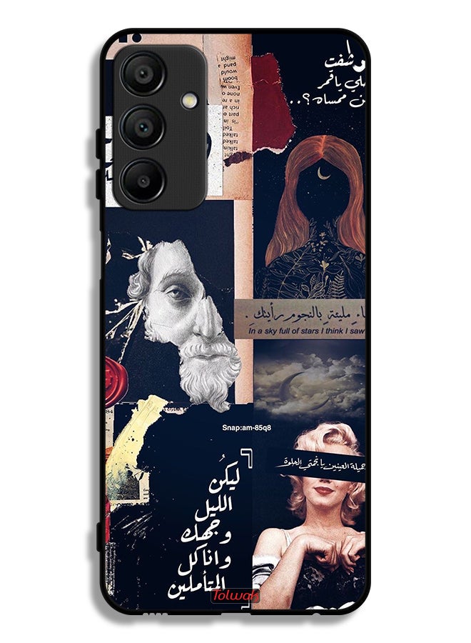 Tolwak Samsung Galaxy A15 5G Protective Case Cover Arabic Quotes And Cut Faces - Image 1
