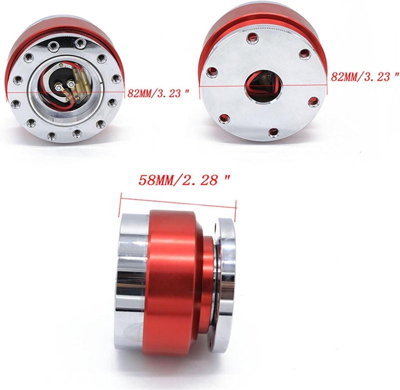 QASULER Universal Aluminum Steering Wheel Quick Release Hub Adapter - Image 2
