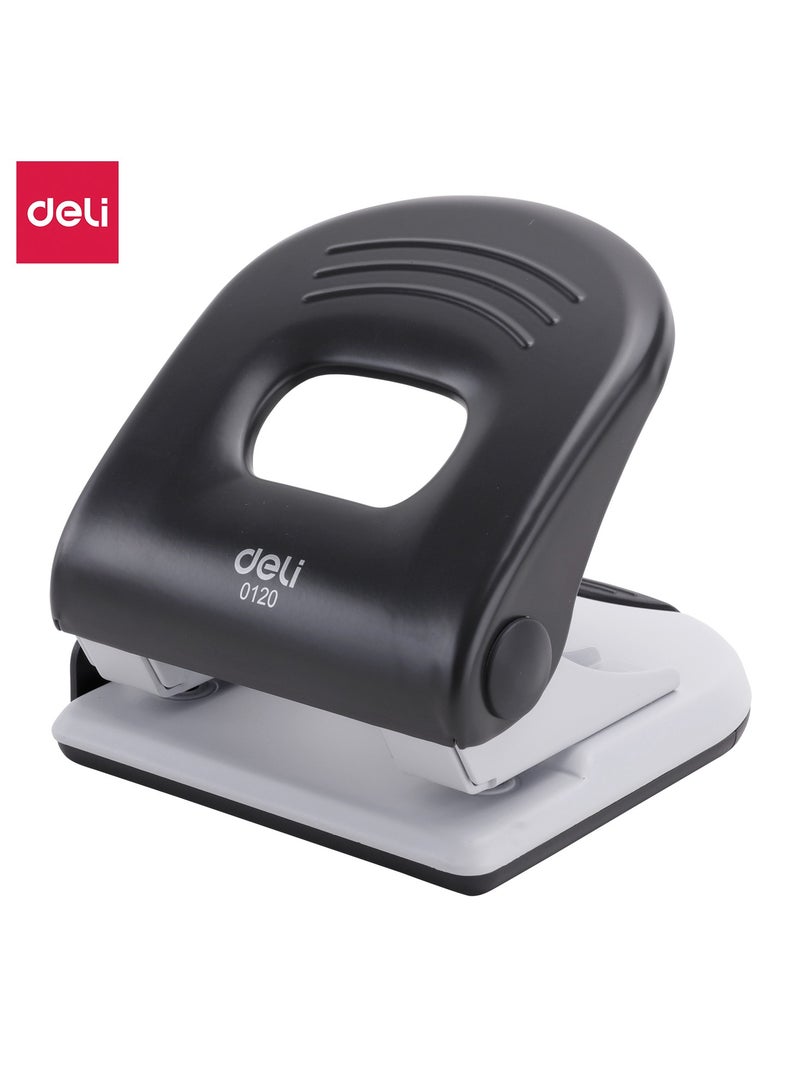 Deli E0120 Metal Punch 40 Sheets Φ6mm 80mm Grey - 1pc - ideal for office document binding - Image 2