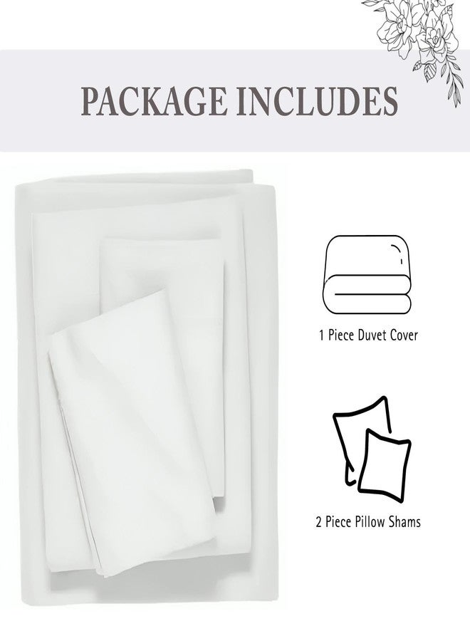 Minor Monkey Full/Queen Duvet Cover 1000 Thread Count 100% Egyptian Cotton Luxury Hotel Quality White Quilt Cover & Pillow Sham - 3 Piece All Season Duvet Cover Set with Zipper Closure, Corner Ties - Image 3