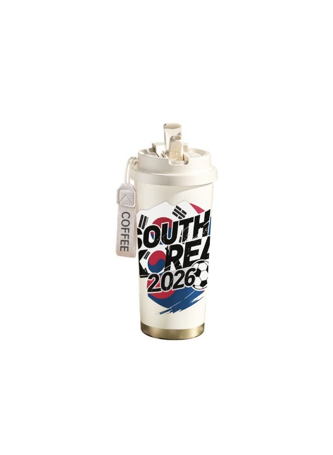 FIFA 520ml World Cup Printed Stainless Steel Insulated Water Bottle Double Wall Vacuum Thermal Flask Leakproof Cup for Hot & Cold Drinks - Image 1