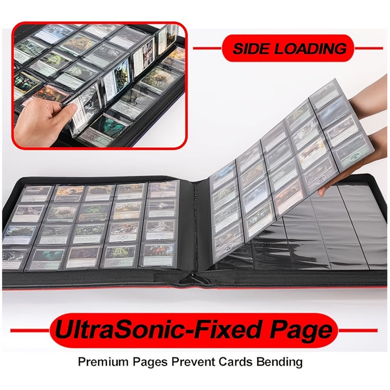 1280 Pockets Trading Card Binder Sky Blue 20 Pocket Card Album Compatible With Sports Cards And Standard Size Trading Cards - Image 4
