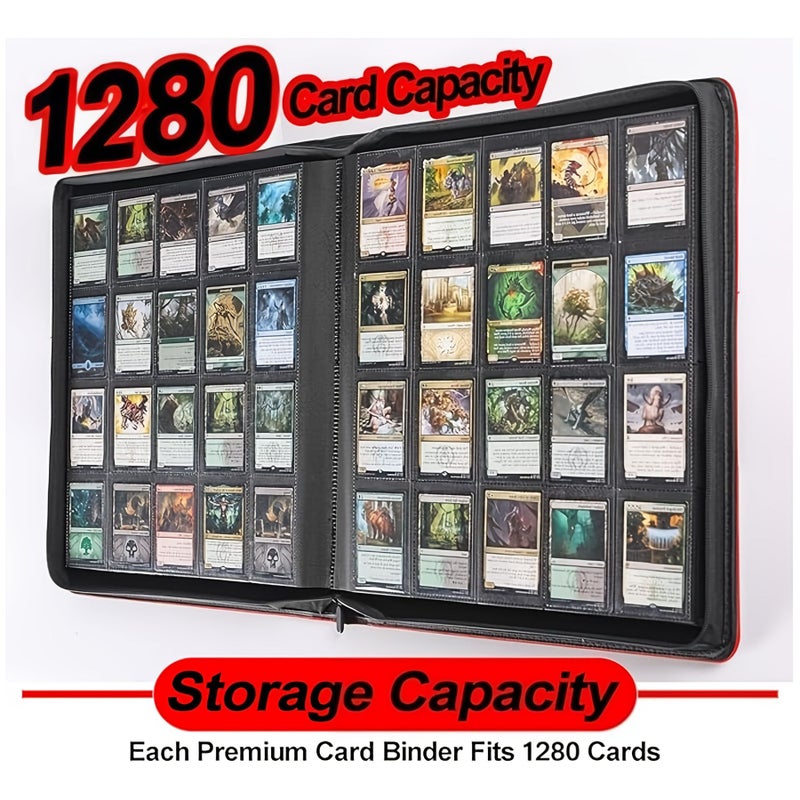 1280 Pockets Trading Card Binder Sky Blue 20 Pocket Card Album Compatible With Sports Cards And Standard Size Trading Cards - Image 3