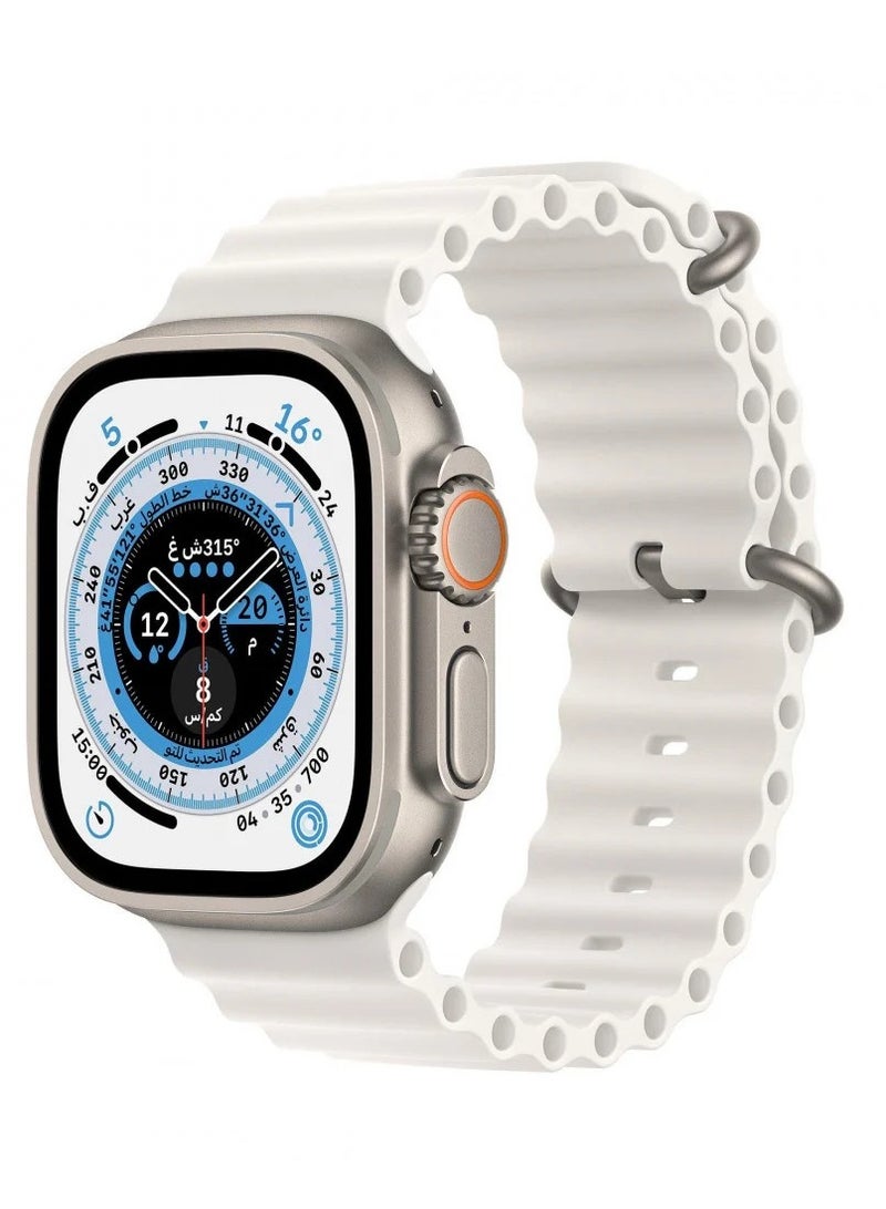 BIG GERMANY ULTRA 9 Smart Watch, 2.03-inch Display, Wireless Charging, Heart Rate Monitor, Sport Tracking-WHITE  - Image 1