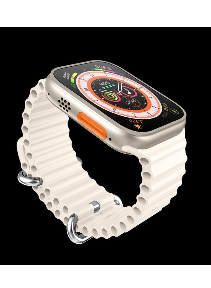 BIG GERMANY ULTRA 9 Smart Watch, 2.03-inch Display, Wireless Charging, Heart Rate Monitor, Sport Tracking-WHITE  - Image 3