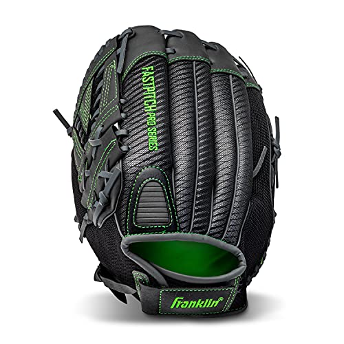 Franklin Sports Fastpitch Softball Glove - Fastpitch Pro - Adult and Youth Softball Mitt - Infield and Outfield - Left Handed Glove - Lime 11" Lefty - Image 1