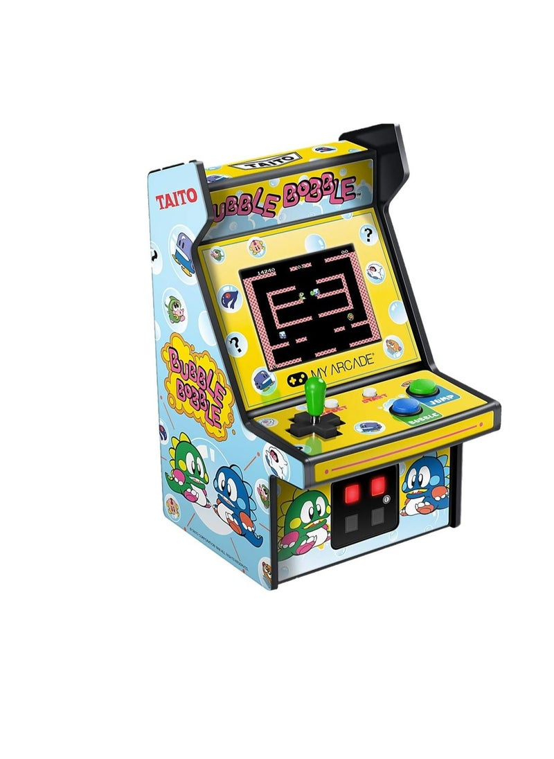 My Arcade Micro Player Mini Arcade Machine: Bubble Bobble Video Game Fully Playable 6.75 Inch Collectible Color Display Speaker Volume Buttons  - Image 1
