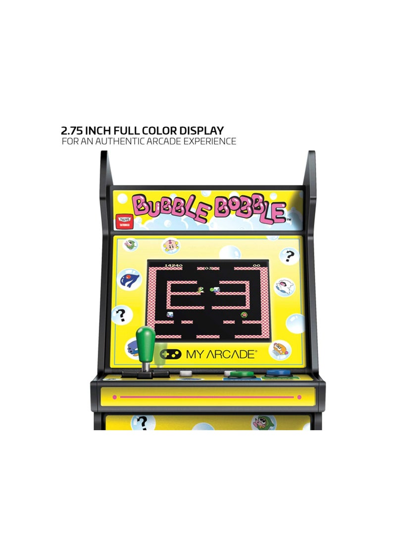 My Arcade Micro Player Mini Arcade Machine: Bubble Bobble Video Game Fully Playable 6.75 Inch Collectible Color Display Speaker Volume Buttons  - Image 2