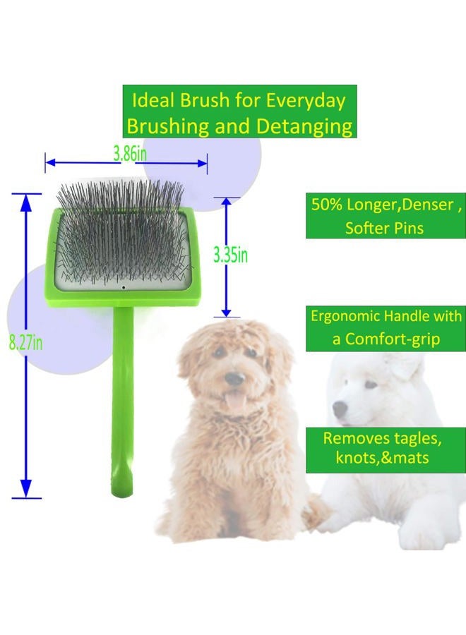 Dog Brush For Long Haired Dogs Poodles Golden Doodles,Slicker Brush Large Dog Pet Grooming Wire Brush and Deshedding