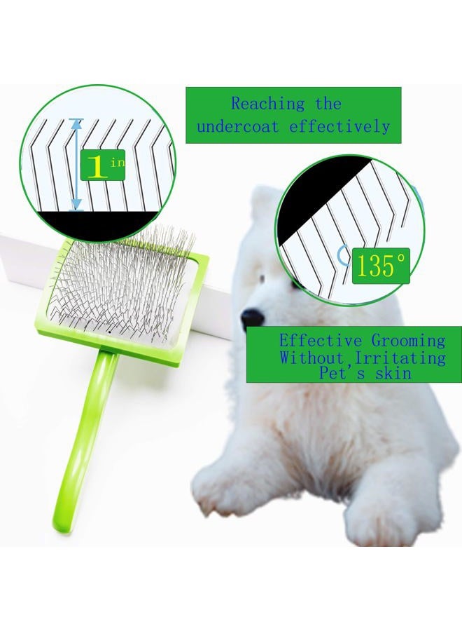 Dog Brush For Long Haired Dogs Poodles Golden Doodles,Slicker Brush Large Dog Pet Grooming Wire Brush and Deshedding