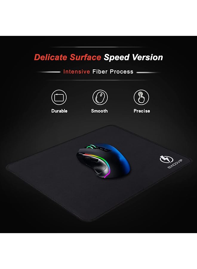 excovip Gaming Mouse Pad Comfortable Small Mouse Pads Smooth Surface Stitched Edges Mousepad For Computer Laptop Home And Office Non Slip Rubber Base Black 260 X 210 Mm 8767 - Image 4