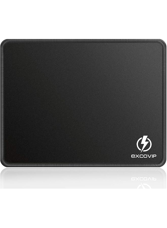 excovip Gaming Mouse Pad Comfortable Small Mouse Pads Smooth Surface Stitched Edges Mousepad For Computer Laptop Home And Office Non Slip Rubber Base Black 260 X 210 Mm 8767 - Image 1