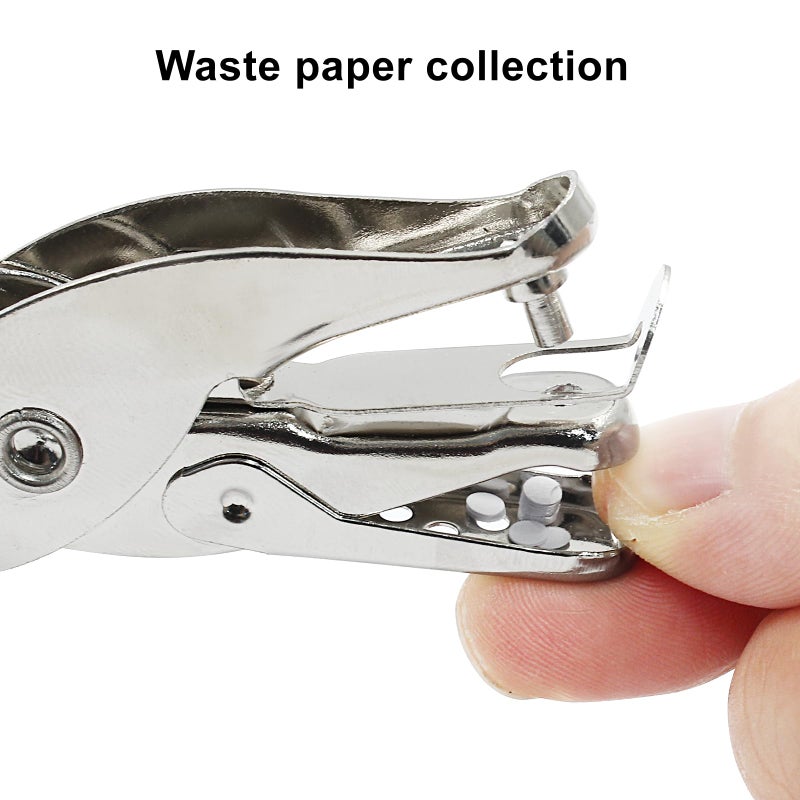 Rierdge 1Pcs 1/8â€/ 3mm Small Mini Metal Hole Punchers Tiny Circle Shaped Hole Handheld Paper Punch Punchers for Greeting Cards, Paper, Invitations, 8 Sheet Punch Capacity - Image 4