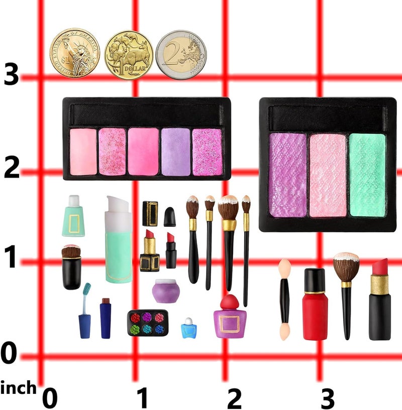 Cute 3D Makeup Tools Shape Silicone Molds for DIY Keychain Pendant Lipstick Nail Polish Makeup Brushes Shape Polymer Clay Mold Epoxy Resin Crafting Mould DIY Cake Decoration Chocolate Candy Mold  - Image 5