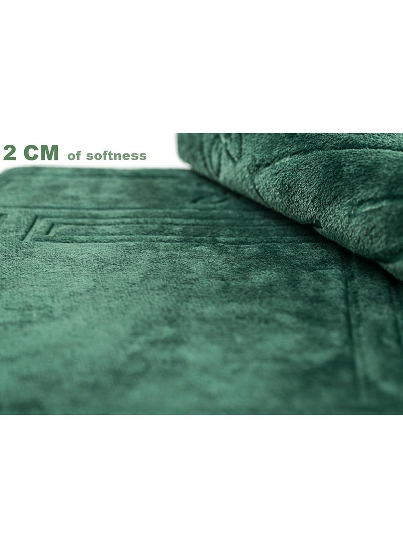 Generic - Prayer Rug with Back Support / Foldable Meditation Floor Chair & Carrying Pocket (Army Green) - Image 1