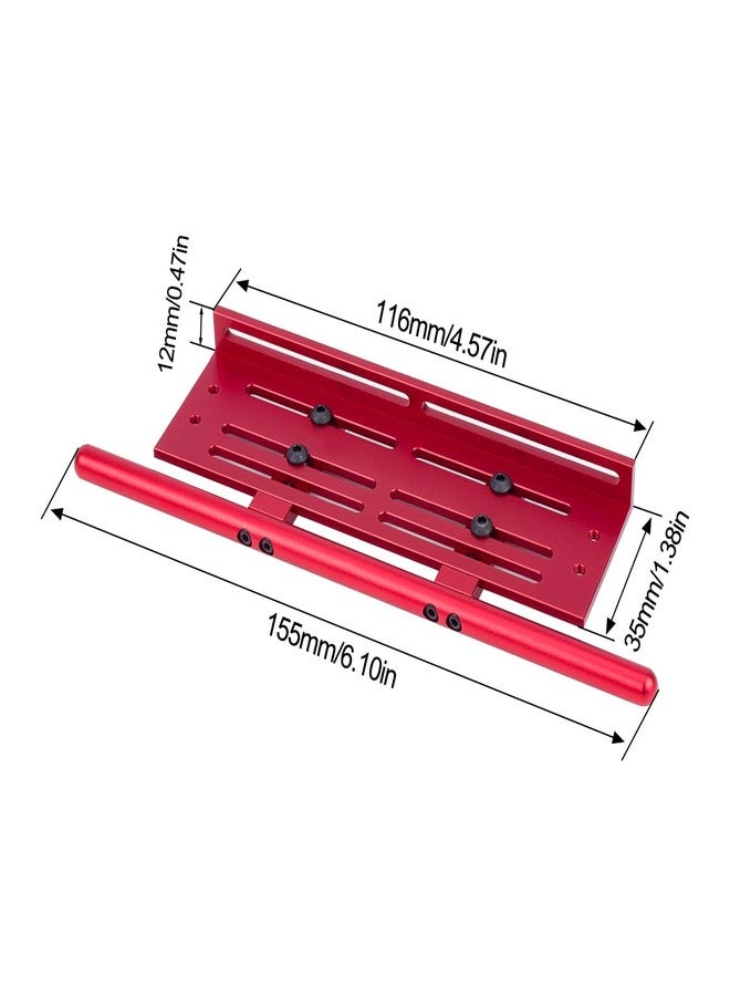 YSKMLOLP RC Crawler Pedals RC Side Board RC Steps Plate Rock Sliders Running Boards Foot-Plate for 1/10 RC Crawler Car SCX10 I II TRX4 CC01 RGT 86100 GEN8 Wrangler Chassis Parts(Red) - Image 2