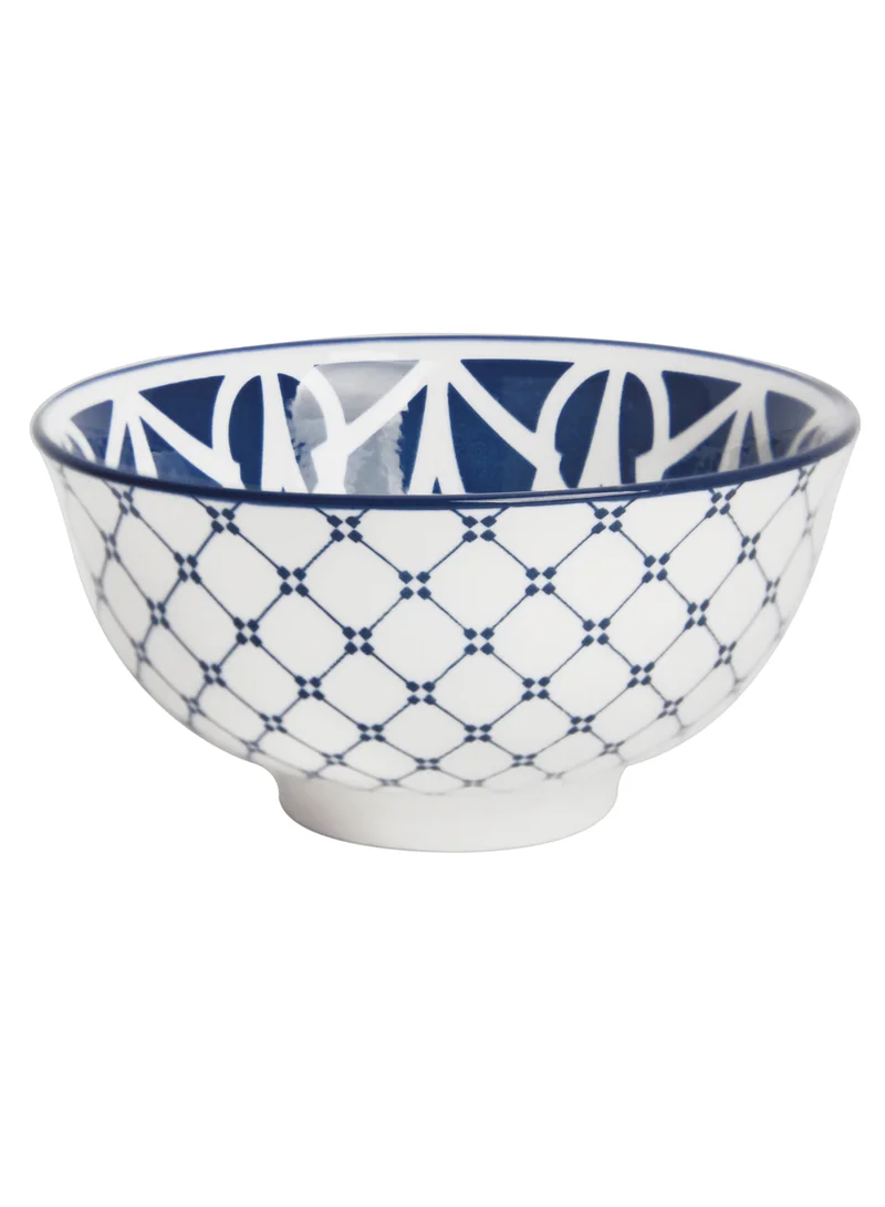 Shallow Shallow Porcelain MALFI 12-Pc Dinner Set - Elegant Blue Modern Crockery