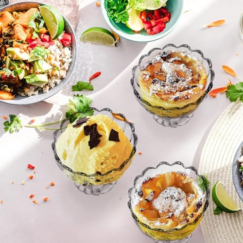 bellemax 200 ML Ice Cream Glasses Cups Dishes for Desserts, Milkshake,Fruit and Pudding Glass Serving Bowls, Perfect for Home, Restaurants and Parties Dishwasher Safe (Set of 6) (BM-06) - Image 4