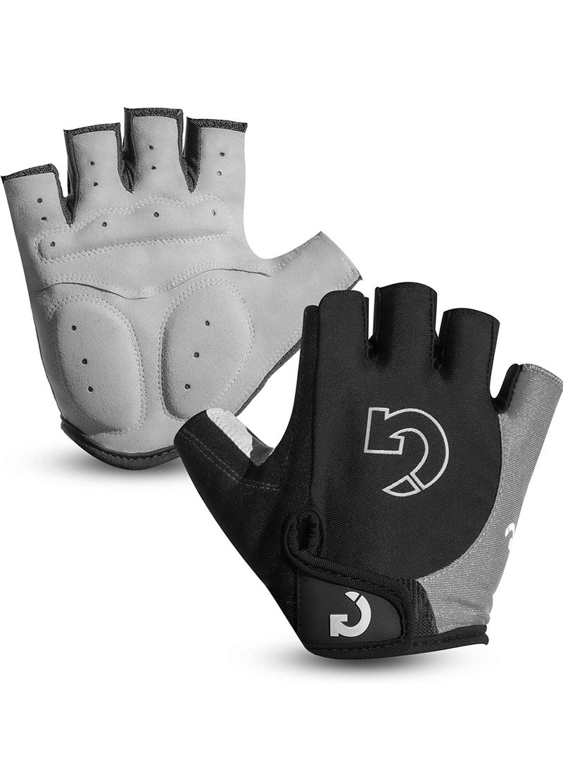 Excefore Cycling Gloves Bicycle Mountain Bike for Men Women Anti Slip Shock Absorbing Padded Breathable Half Finger Short Sports Accessories, XL  - Image 1