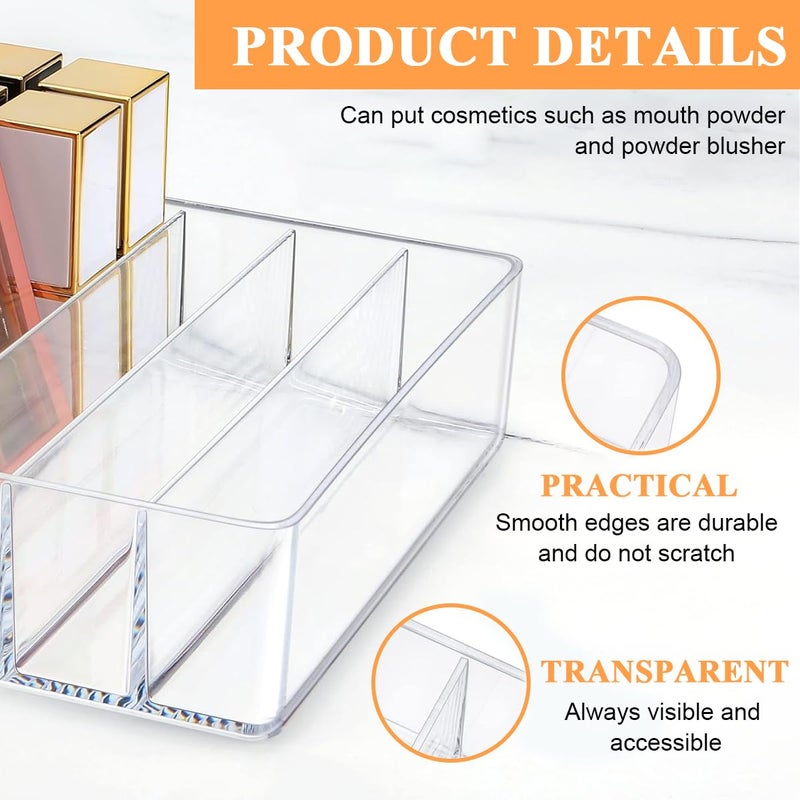 MAYCREATE Make Up Organizers and Storage for Vanity 7 Sections Divided Clear Acrylic Cosmetics Organizer for Drawer and Bathroom - Image 3