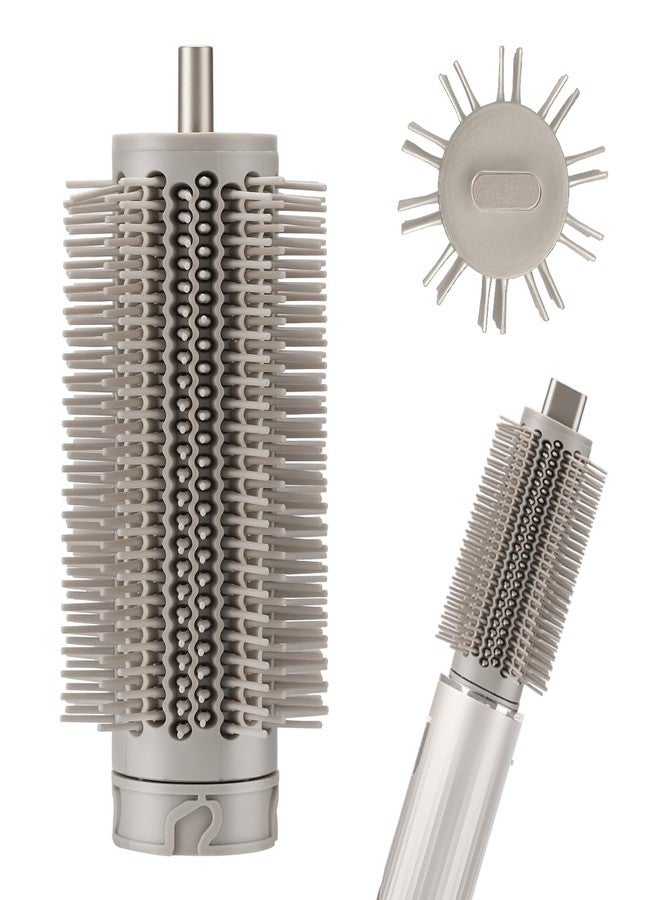 TEXOVYRAX Round Brush Attachment for Shark Flexstyle, Upgraded Firm Bristles Reduce Frizz for Voluminous Bouncy Styles, Fits All HD400 Series Stone - Image 1
