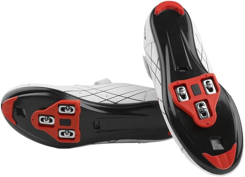 BV Bike Cleats Compatible with Look Delta and Peloton Bike - Adjustable 9 Degree Float System for Ultimate Stability and Power Transfer - Durable Red Metal Cleats for Road and Indoor Cycling Shoes - Image 3