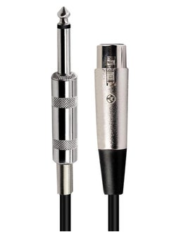Generic XLR Female to 1/4 (6.35mm) TS Mono Jack Unbalanced Microphone Cable Mic Cord for Microphone/Mixer/Home Theater etc. (10ft/3m, Black)  - Image 2