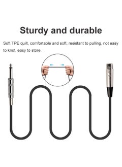Generic XLR Female to 1/4 (6.35mm) TS Mono Jack Unbalanced Microphone Cable Mic Cord for Microphone/Mixer/Home Theater etc. (10ft/3m, Black)  - Image 4