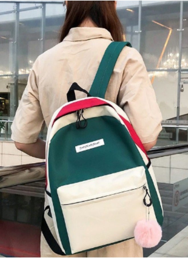 KUYING 3-Piece Brief Capacity Preppy Backpack Set 