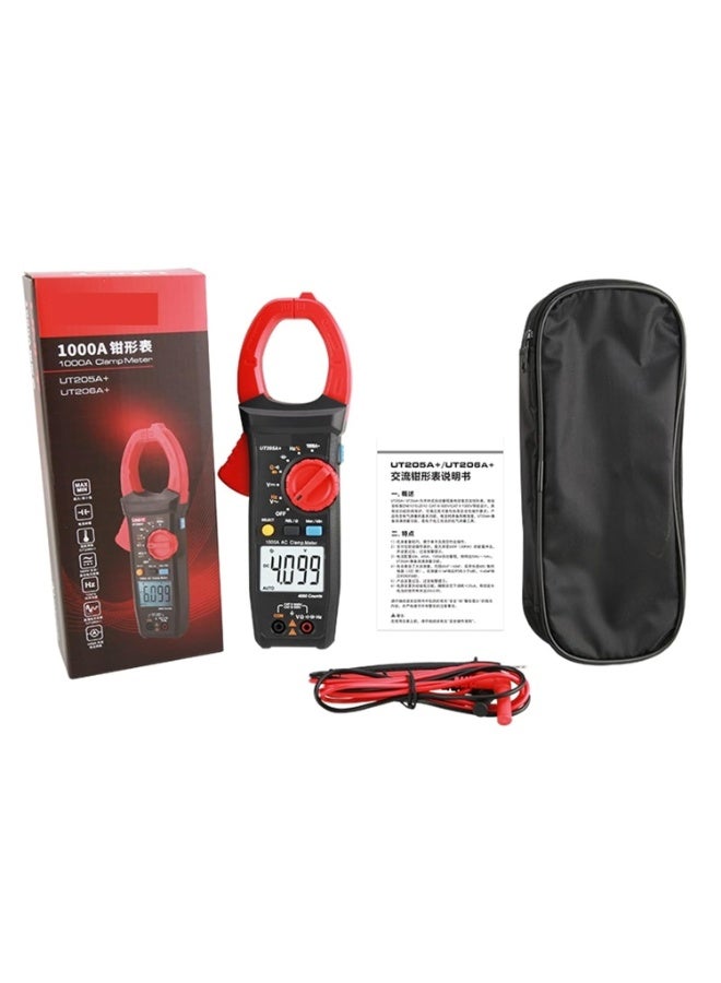UNI-T Digital Clamp Meter 1000V UT205A+ UT206A+ AC DC Current Pliers Clamps Voltage Tester Ammeter Resistance Temperature Test(UT205APLUS) - Image 5