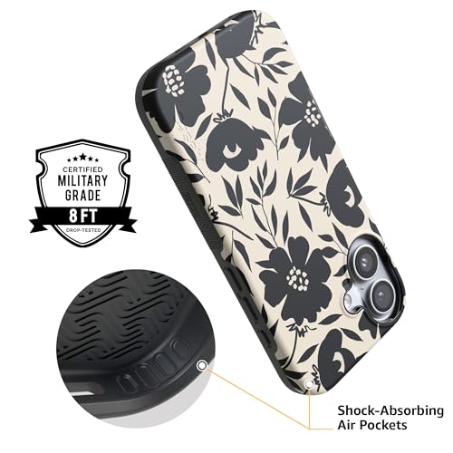 Casely iPhone 17 Case | Dark Fantasy | Contrast Floral | Bold Protective Design | Compatible with MagSafe - Image 4