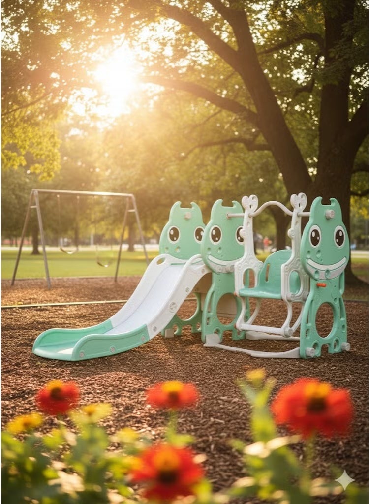 فول جوي مجموعة زحليقة وأرجوحة  مع حلقة كرة سلة 3*1 للأطفال،مجموعة ملعب داخلي وخارجي للأطفال الصغار،مجموعة ألعاب تسلق للأطفال للأماكن الداخلية والخارجية - Image 5