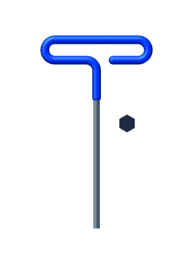 Eklind Heat Treated Cushion Grip T Handle Hex Key Blue and Black 2mm x 6inch 54620  - Image 3