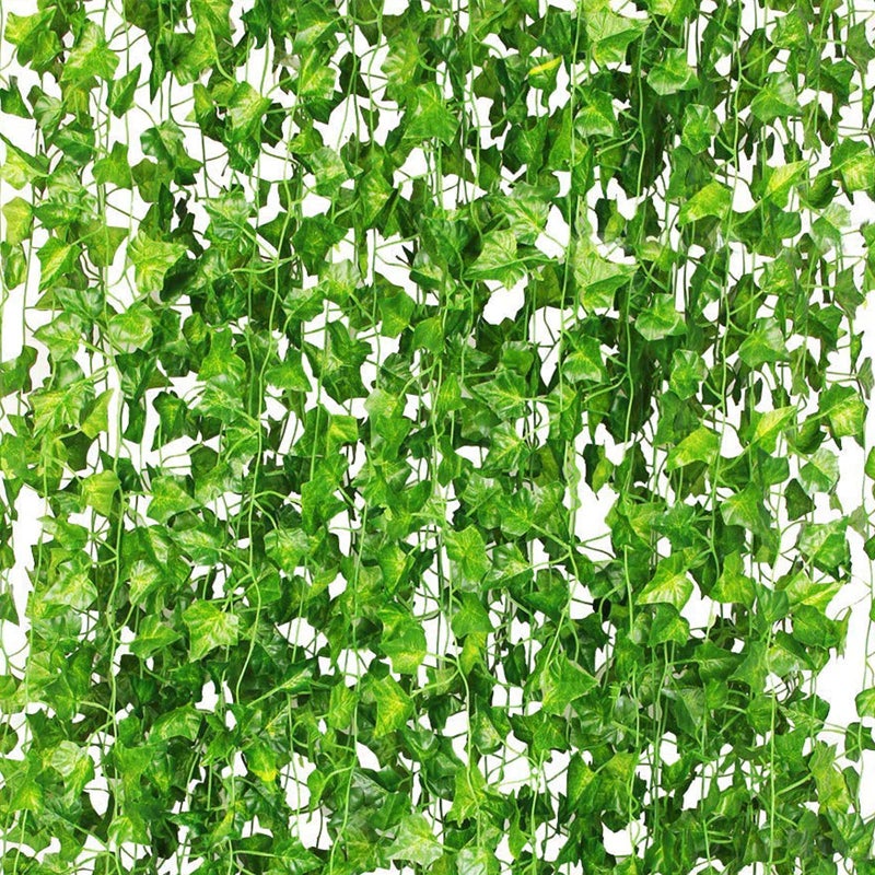 CQURE 84 Pack 588Ft Artificial Ivy Garland Fake Vines UV Resistant Greenery Leaves Fake Plants Hanging Aesthetic Vines for Home Bedroom Party Garden Wall Room Decor