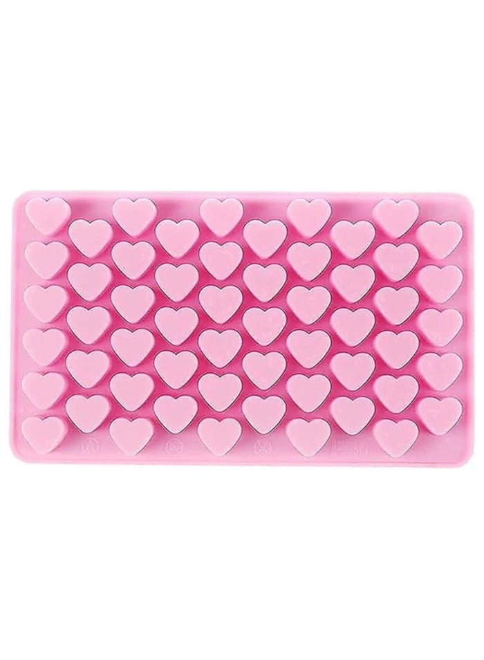 general Silicone Chocolate Mold 1 Pack Heart Shaped Baking Mold, 55 Holes Non stick Tray for Hot Chocolate Candy Jelly, love mold, YLY022-WAA - Image 1