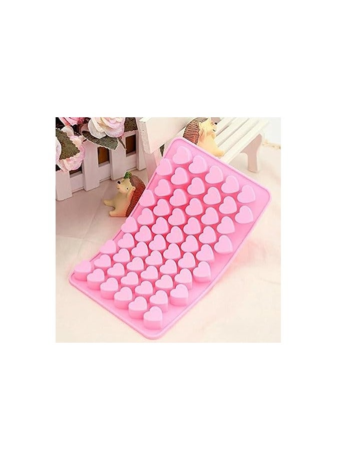 general Silicone Chocolate Mold 1 Pack Heart Shaped Baking Mold, 55 Holes Non stick Tray for Hot Chocolate Candy Jelly, love mold, YLY022-WAA - Image 2