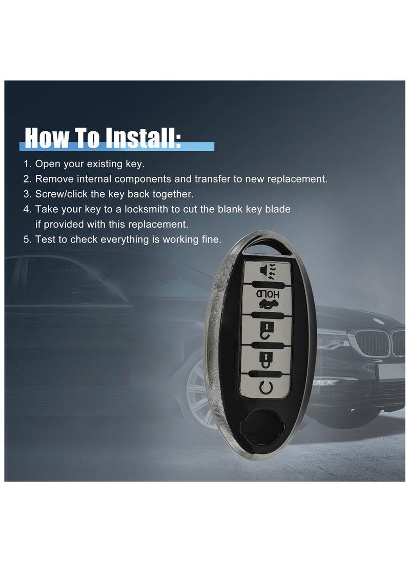 Nissan Nissan Patrol 5 Button Remote Key Fob Case TPU Car Key Case 1 Pcs Car Key Fob Cover Black  - Image 5